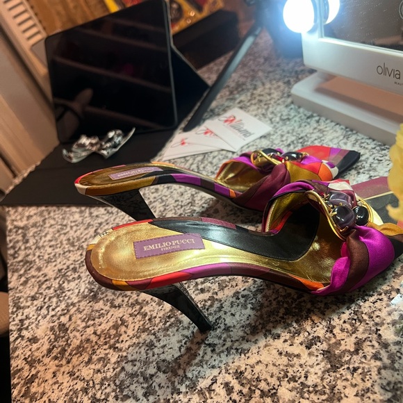 Emilio Pucci Firenze multicolor slides - Picture 5 of 9